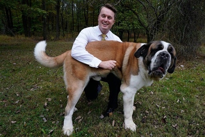 Dr. Hamilton with dog
